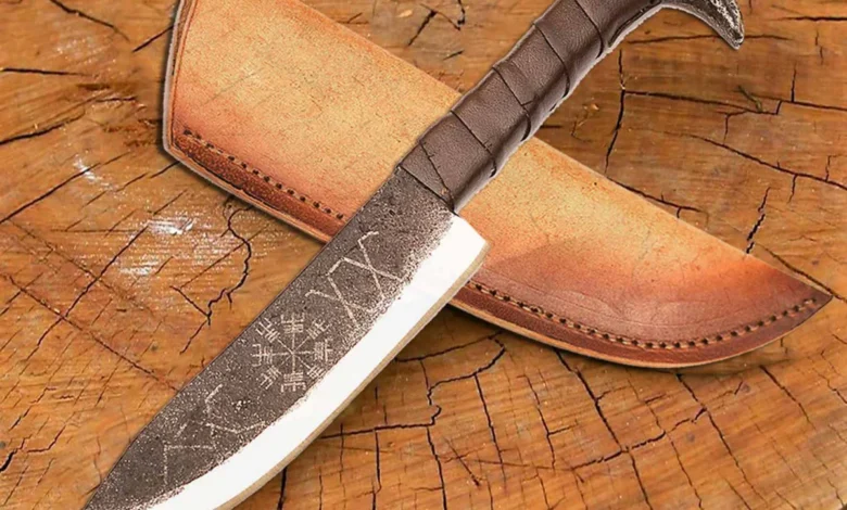 Viking Handmade Kukri-Knife | Damascus Steel Folding Knife Gift Item